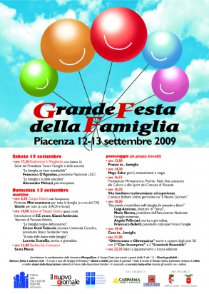 Il manifesto della prima edizione della Festa della Famiglia